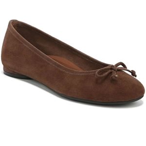 VIONIC Callisto Brown Sued Ballet Flats